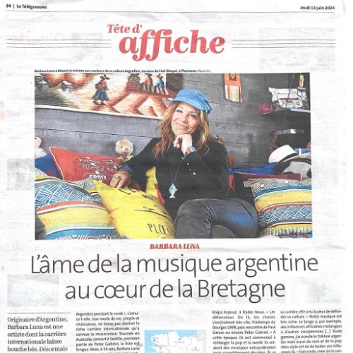 Barbara Luna une chanteuse argentine en bretagne