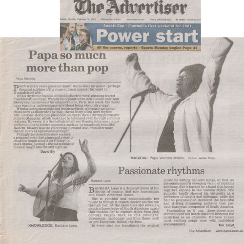 Australie 2001 barbara luna et papa-wemba